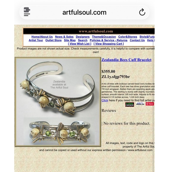 Zealandia 925 14KGF Cuff Hand Carved Fossilized Walrus Tusk Bees Peridot Unique - Picture 16 of 16